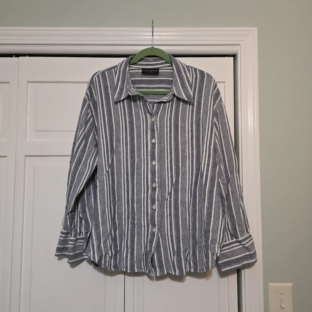 Lane Bryant Lot of 2 Outfits - Linen - Tops 18/20, Pants 20L - Picture 6 of 13
